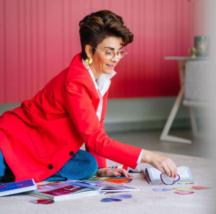 man-bright-orange-coat-sits-stool-pink-room-with-pink-yellow-color 16